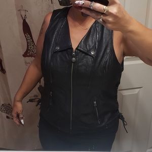 Harley Davidson leather vest